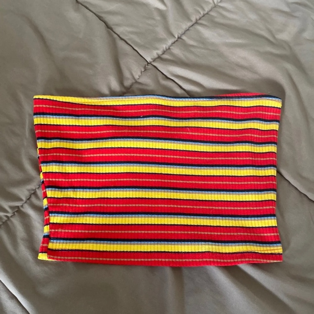 Forever 21 Red and Yellow Tube Top